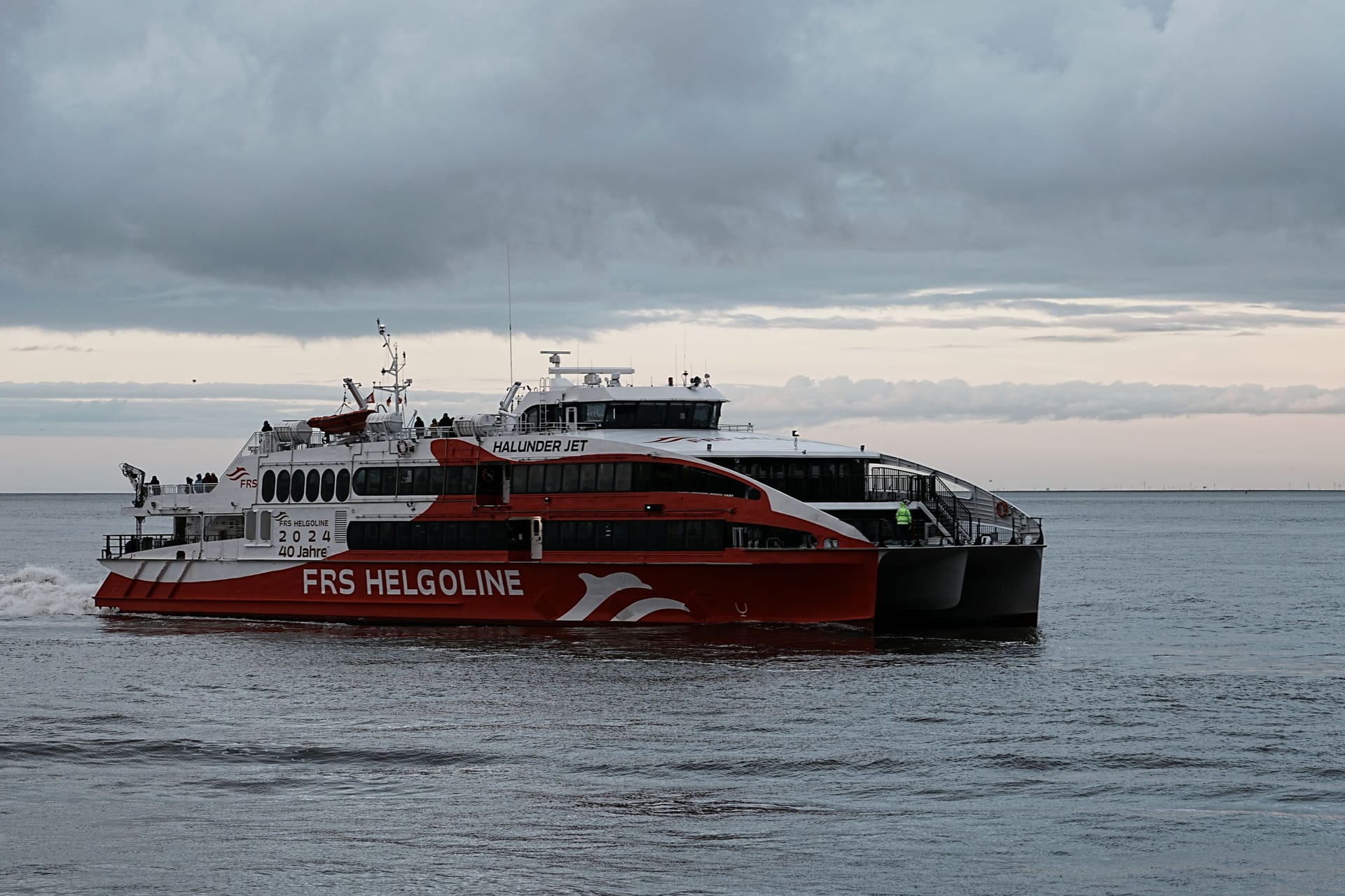 Halunder Jet ferry in the North Sea