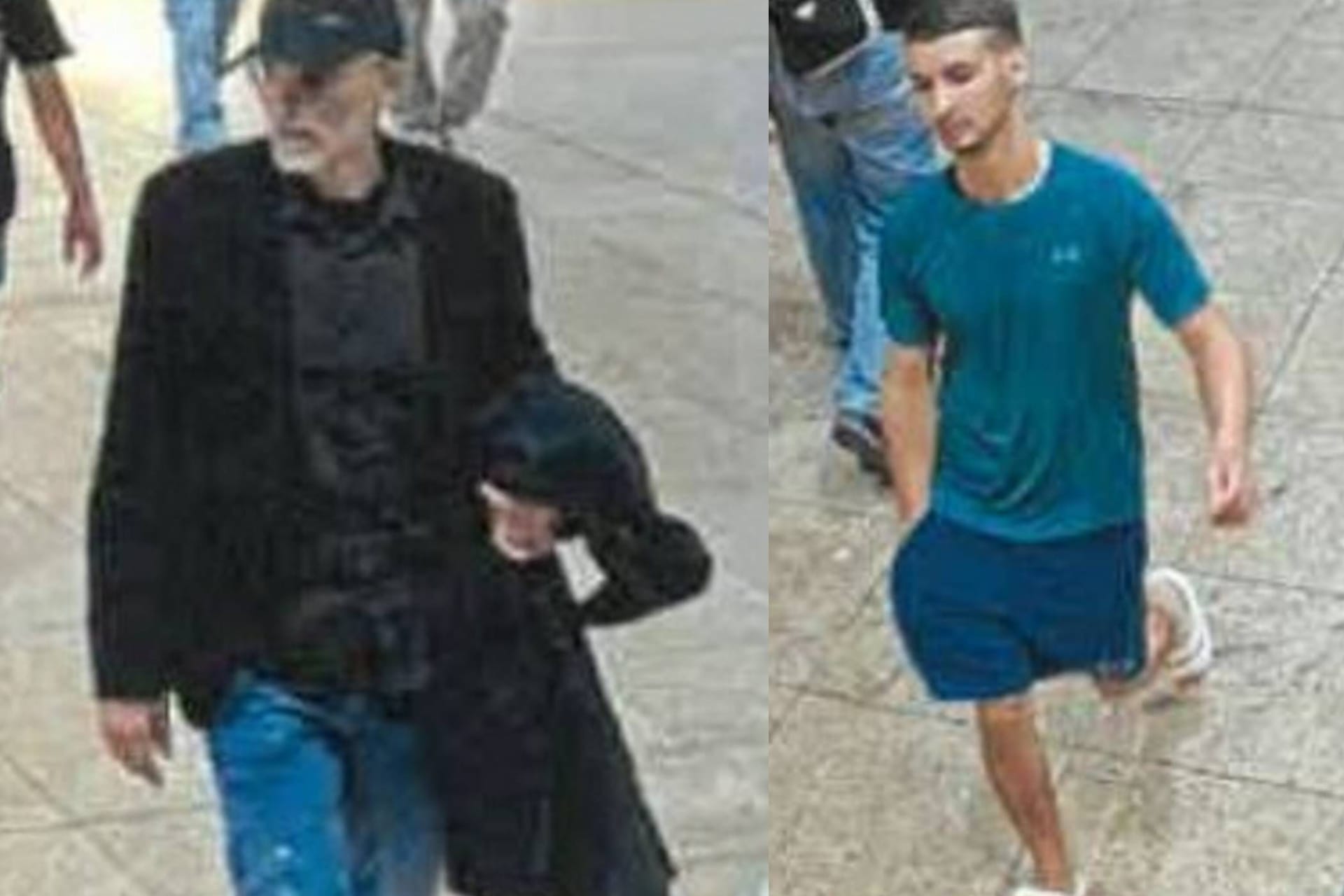 Diese zwei Männer sollen eine Handtasche gestohlen haben: Sie werden von der Polizei gesucht.