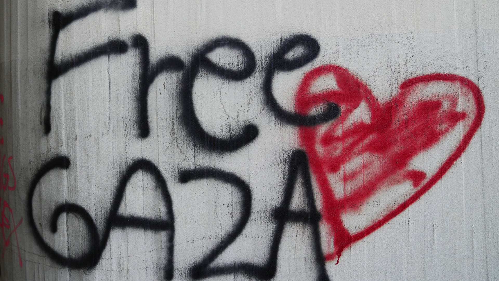 "Free Gaza"-Aufschrift an einer Wand (Symbolbild): In Bremen wurde eine Firma beschmiert.
