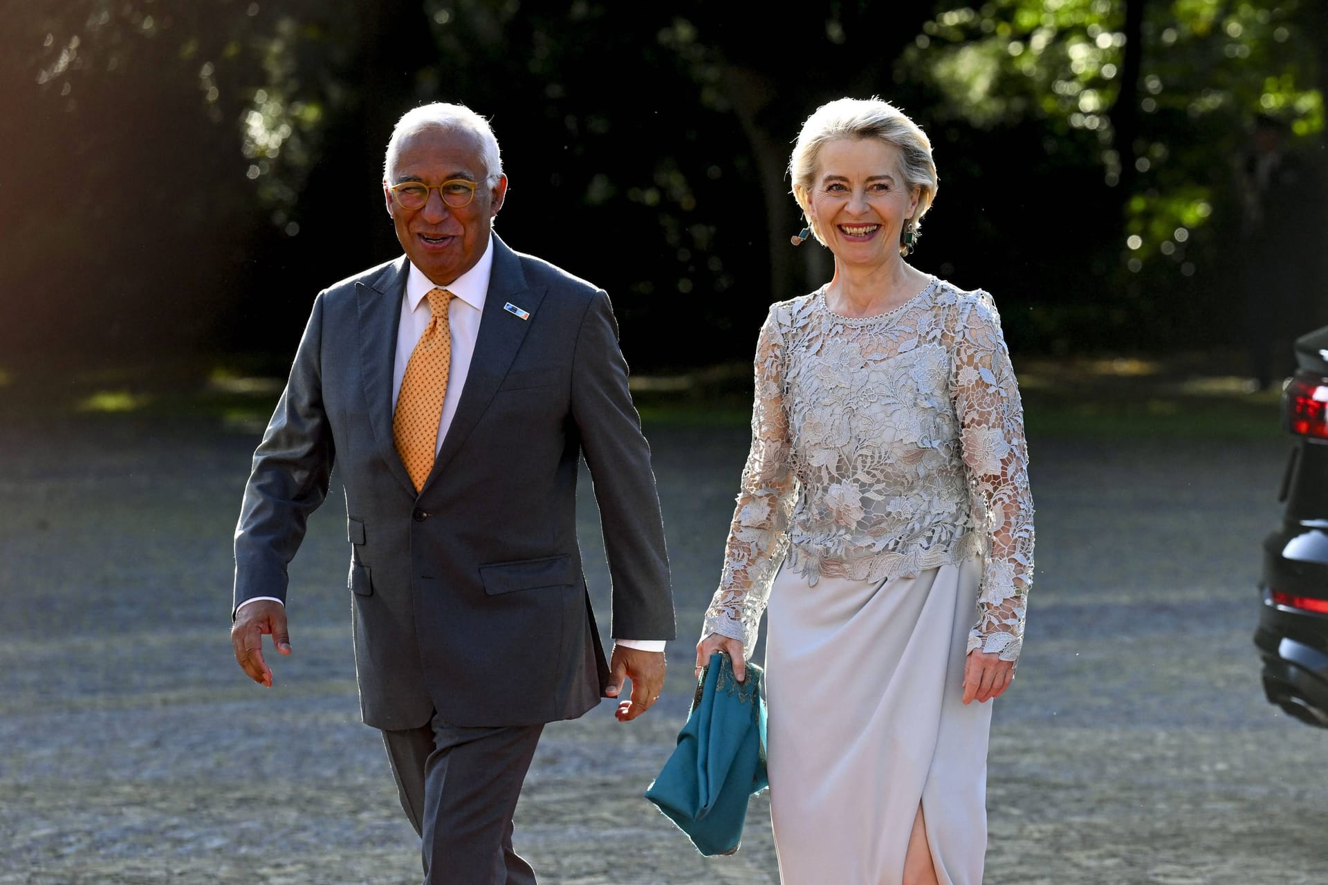 António Costa und Ursula von der Leyen: Die beiden kamen zusammen beim Nato-Gipfel an.