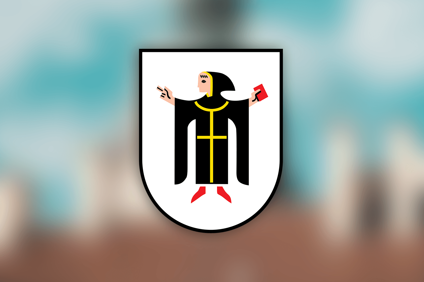 Das Münchner Kindl auf dem Stadtwappen: In schwarzer Kutte symbolisiert es die historische Verbindung Münchens zum Mönchtum.