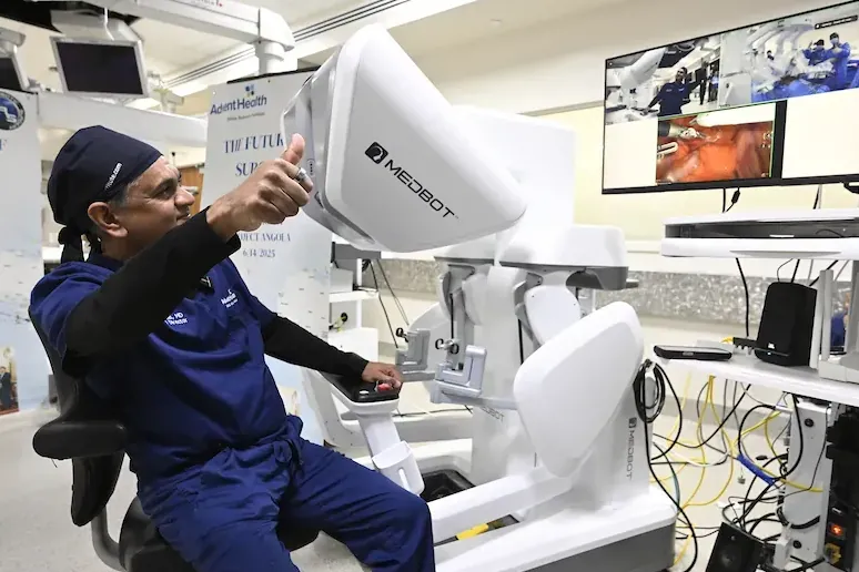 Dr. Vip Patel, Gründer und medizinischer Direktor des Global Robotics Institute bei AdventHealth Celebration: Der Arzt spricht von einem bedeutenden humanitären Fortschritt.