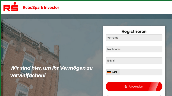 "Robospark Investor": Was aussieht wie eine Sparkassenseite, ist nur eine der diversen Varianten, wie die Betrüger Opfer suchen.