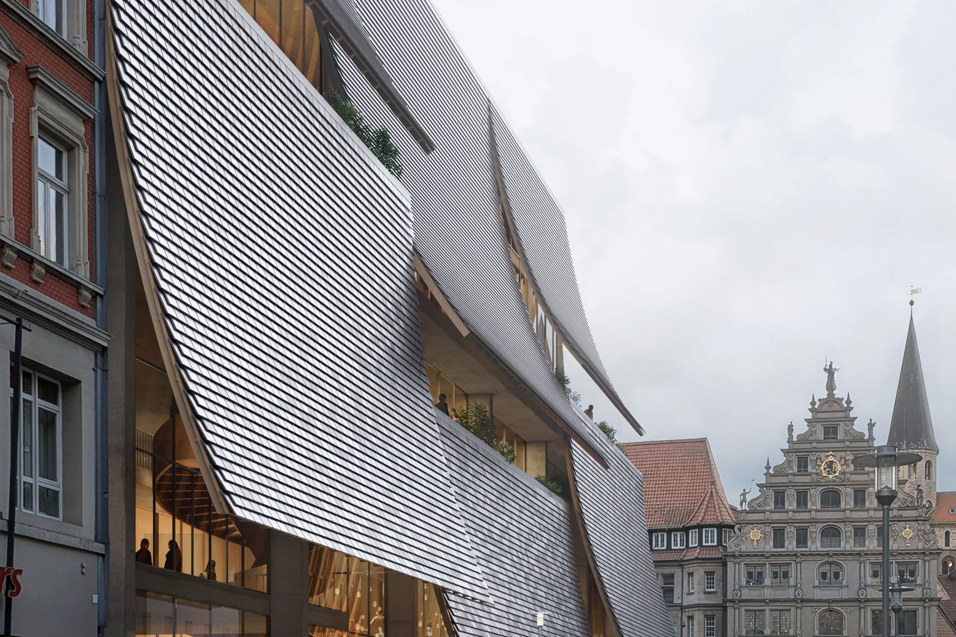 So soll das "Haus der Musik" aussehen: Hier ist die Fassade, die Richtung Poststraße zeigt, abgebildet.