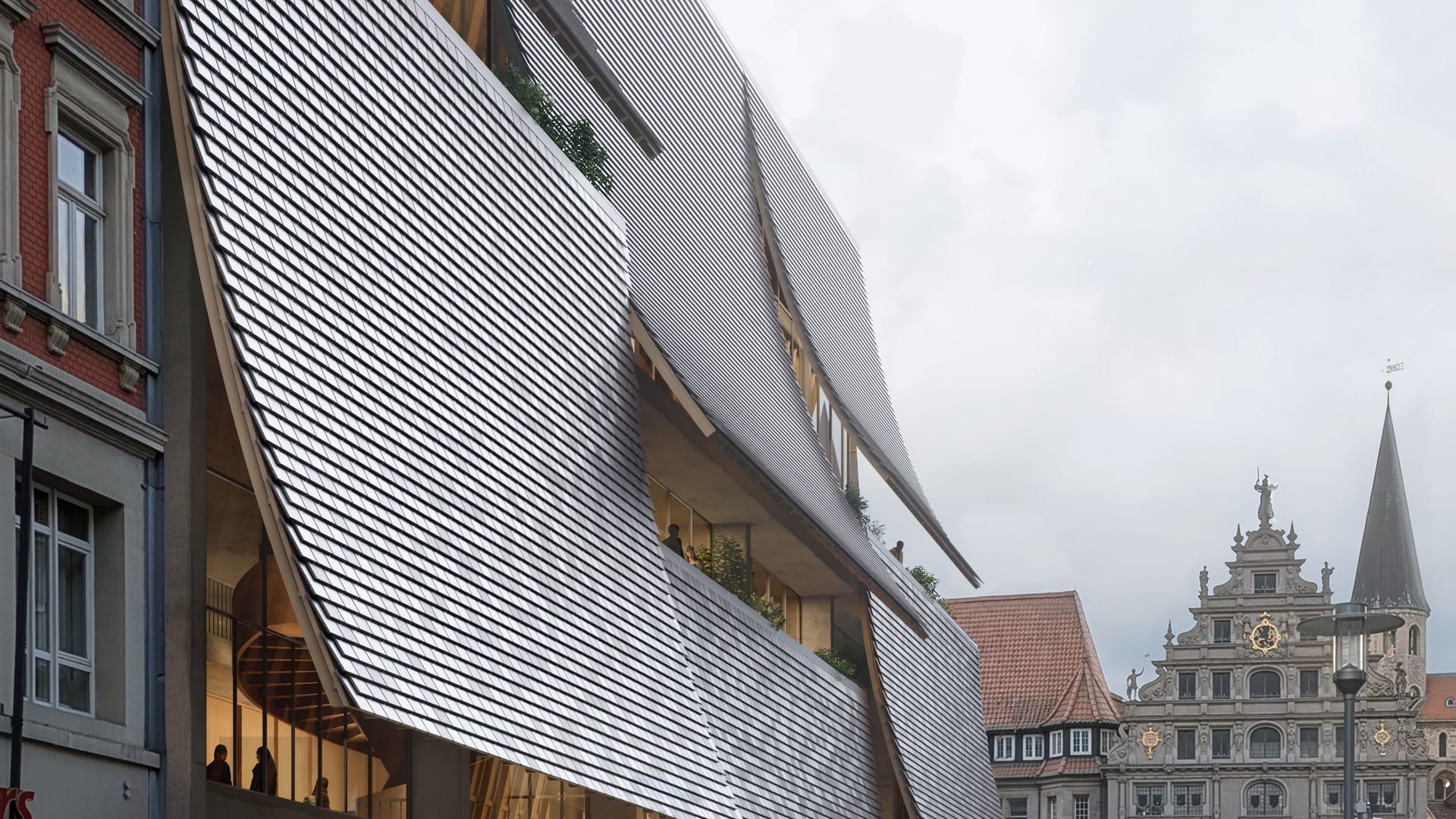 So soll das "Haus der Musik" aussehen: Hier ist die Fassade, die Richtung Poststraße zeigt, abgebildet.