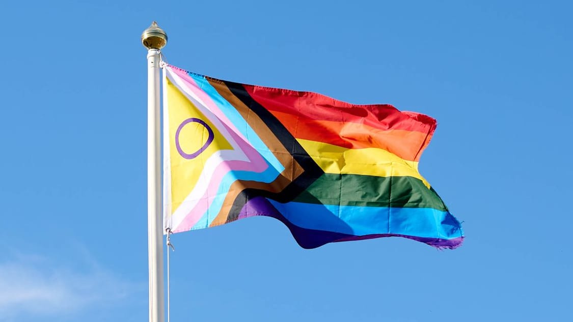 Progress-Pride-Flagge (Archivbild): Die Eltern sahen mit der Flagge das staatliche Neutralitätsgebot verletzt.