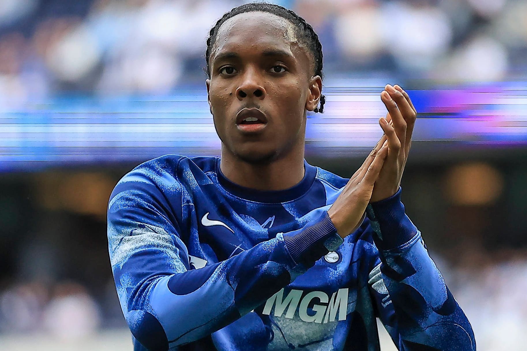 Mathys Tel im Tottenham-Dress: Der Angreifer war in der vergangenen Saison vom FC Bayern an die "Spurs" ausgeliehen.