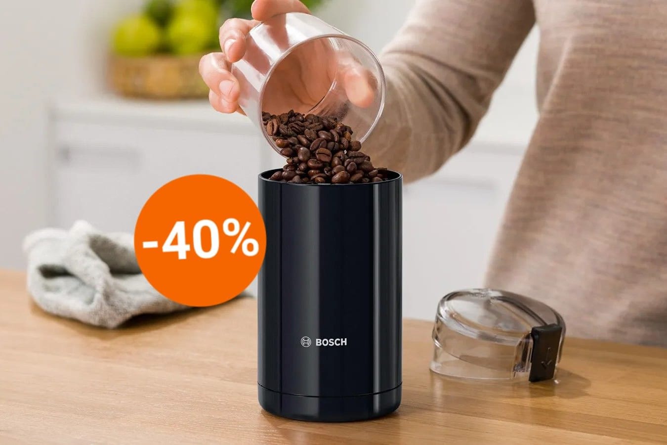 Bei Amazon ist aktuell eine elektrische Kaffeemühle von Bosch im Angebot.