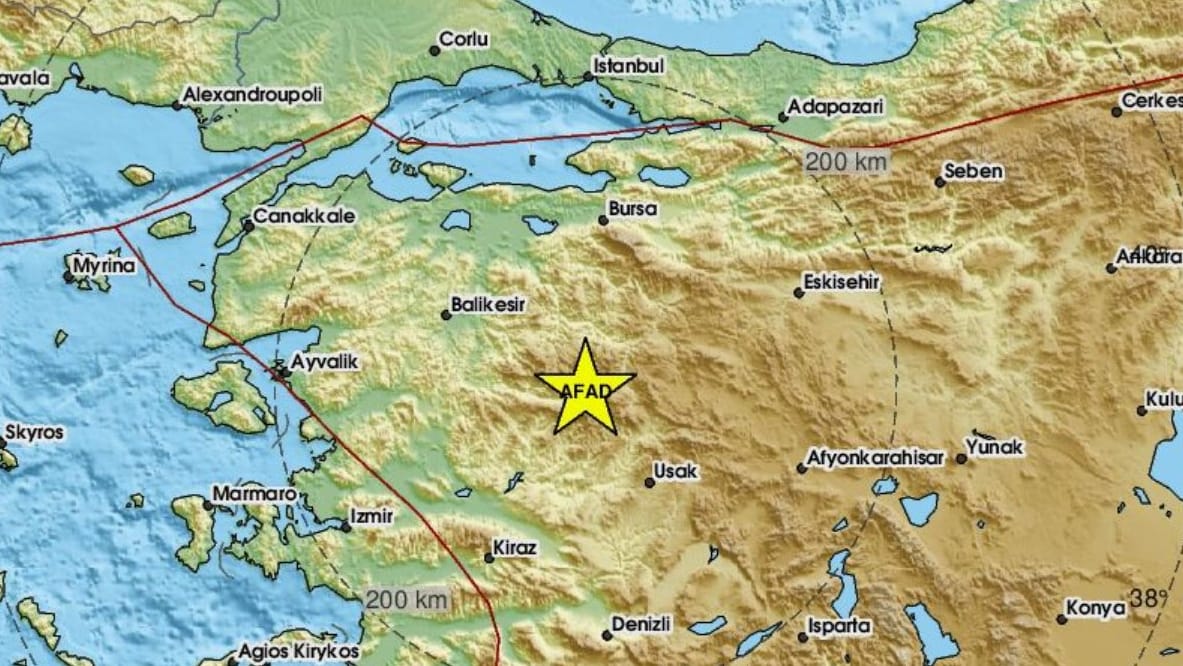 Erdbebenkarte Westtürkei: Spannungen im Erdinneren sorgen für ungewöhnliche Schwarmbeben. Erdbebenkarte Westtürkei: Spannungen im Erdinneren sorgen für ungewöhnliche Schwarmbeben.