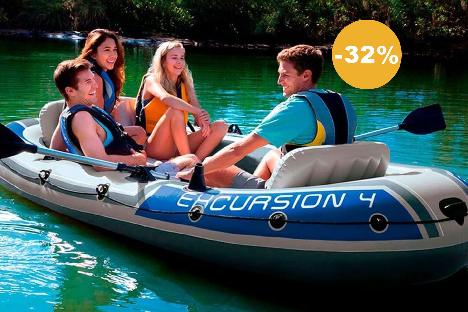 Das Intex Excursion 4 punktet mit robuster Verarbeitung, praktischem Zubehör und einem überraschend günstigen Preis.