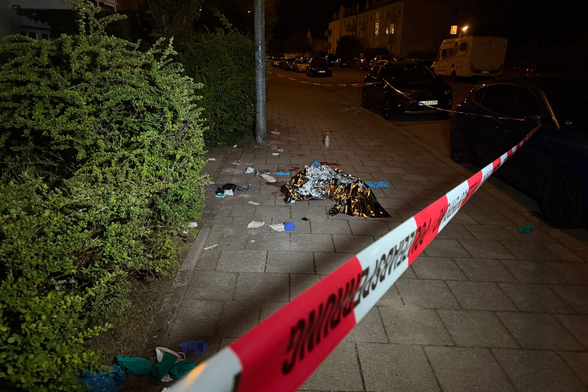 Ein abgesperrter Tatort: Die Polizei konnte den mutmaßlichen Täter schnell stellen,