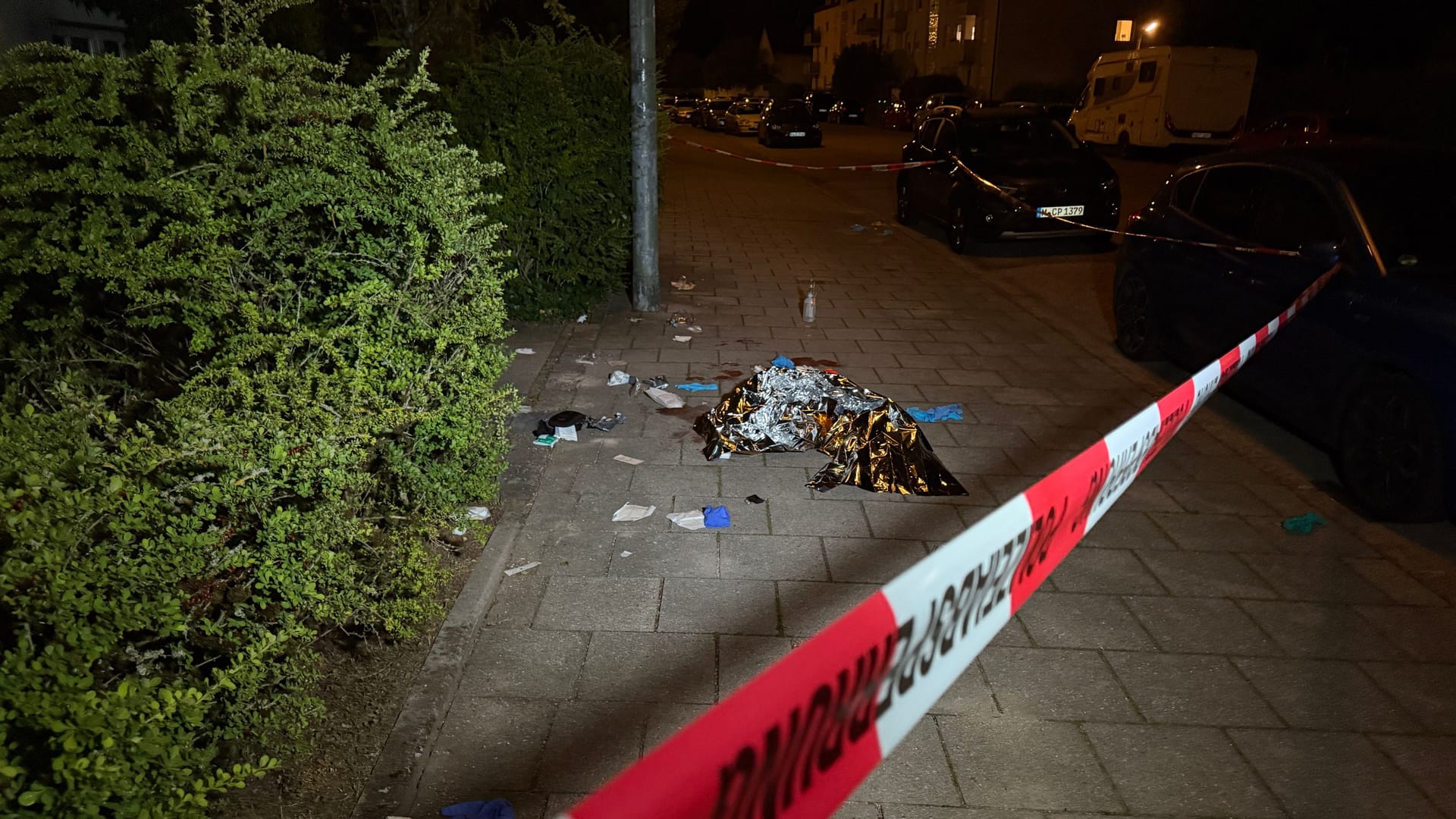 Ein abgesperrter Tatort: Die Polizei konnte den mutmaßlichen Täter schnell stellen,