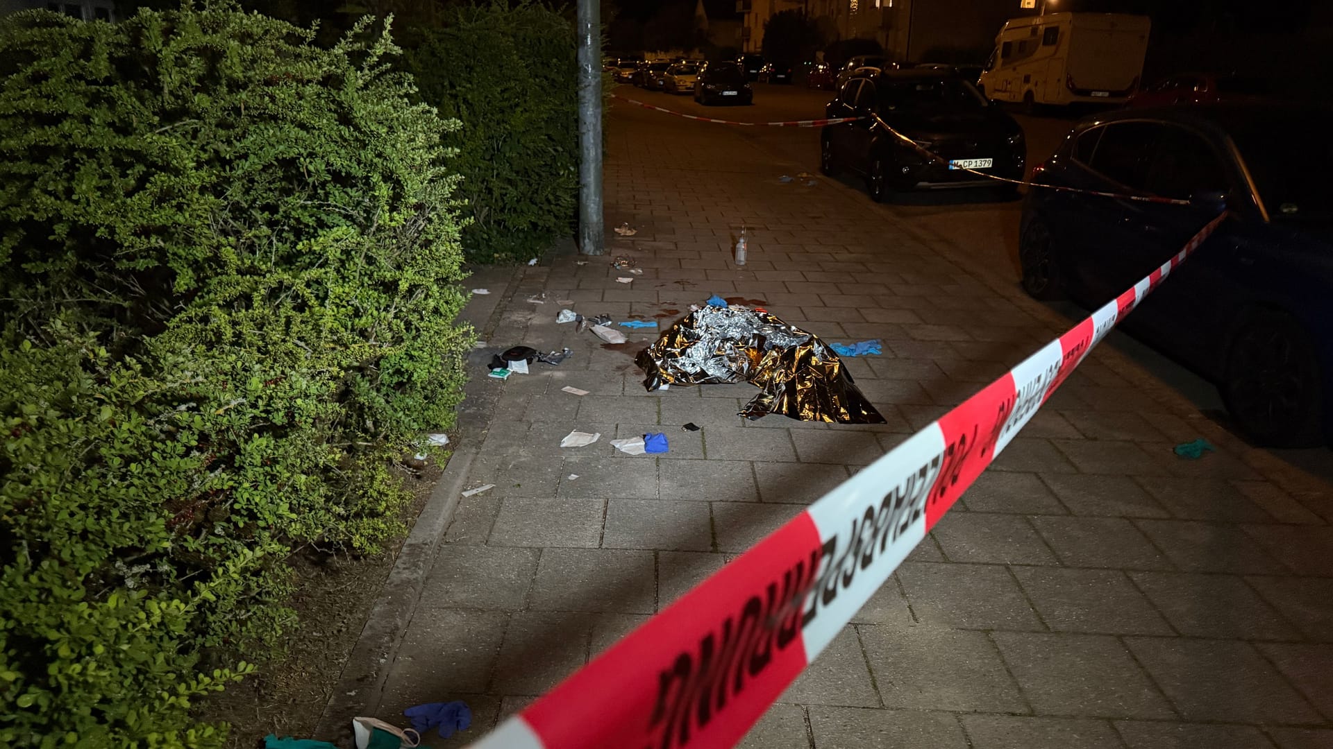 Ein abgesperrter Tatort: Die Polizei konnte den mutmaßlichen Täter schnell stellen,