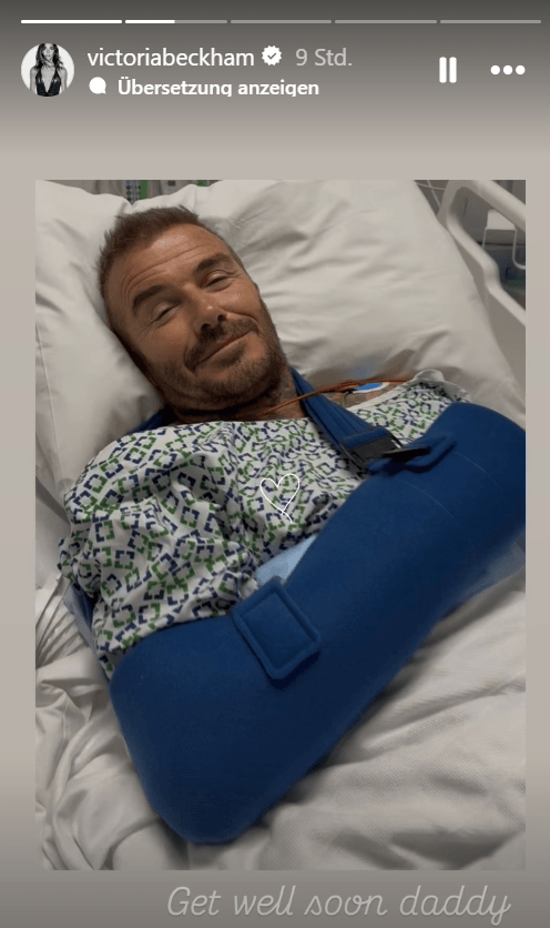 David Beckham: Seine Ehefrau postete das Foto des ehemaligen Fußballers.