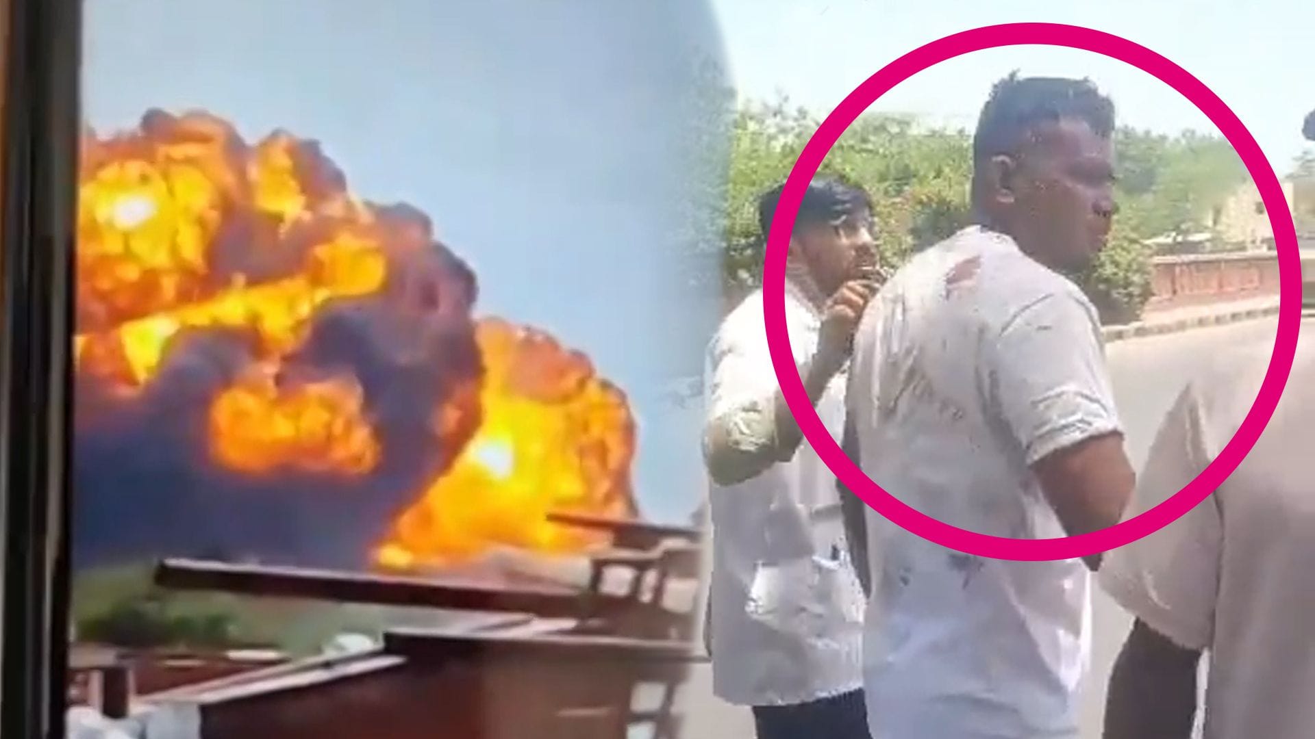 Beim Absturz der Air-India Maschine werden zahlreiche Tote befürchtet. Doch ein Mann hat den Unfall überlebt, wie diese Aufnahmen zeigen sollen.