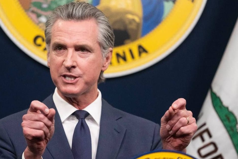 Gavin Newsom während einer Pressekonferenz (Archivbild).