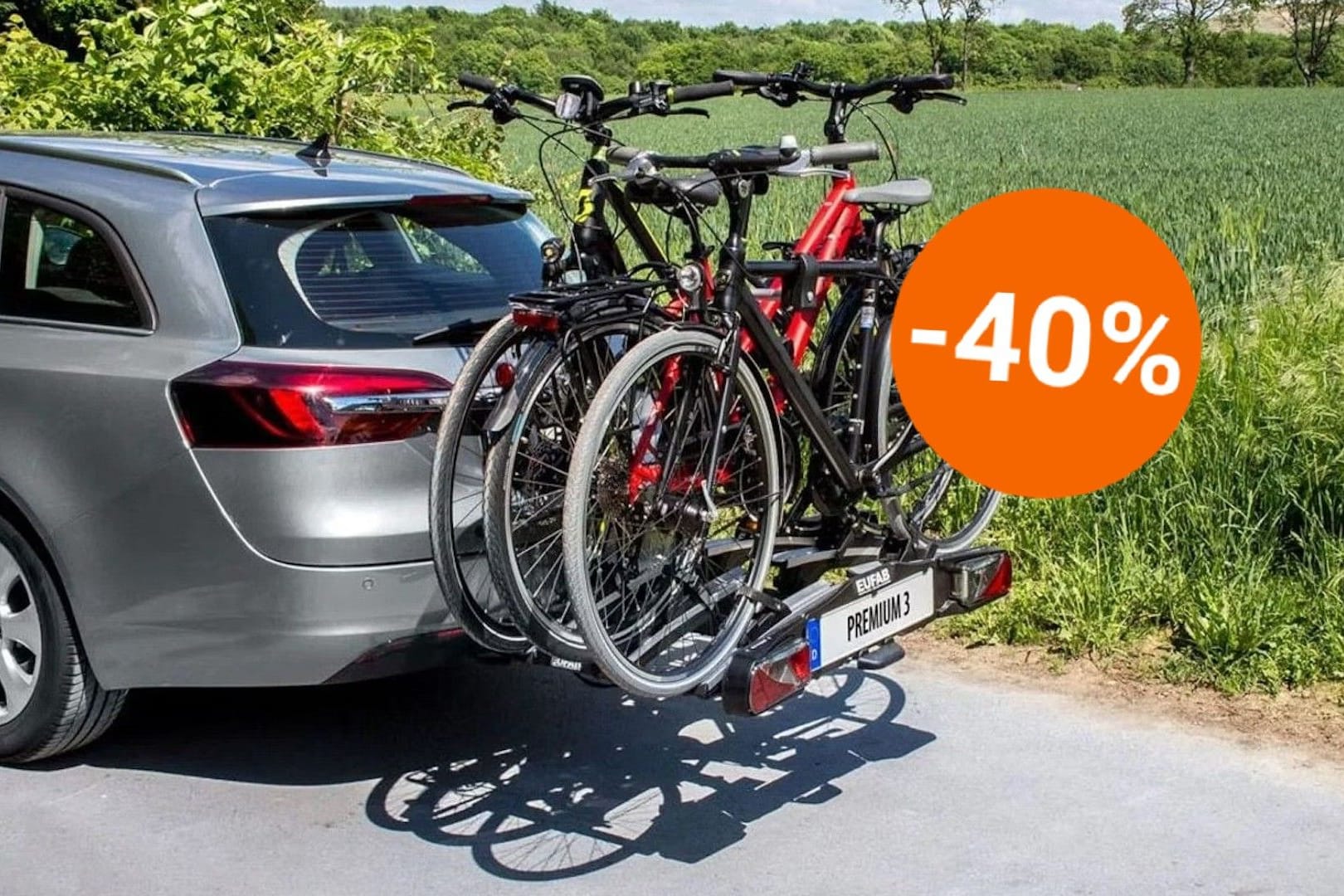 Günstig wie nie: Mit dem reduzierten Fahrradträger von Eufab haben Sie Ihre Räder und E-Bikes immer dabei.