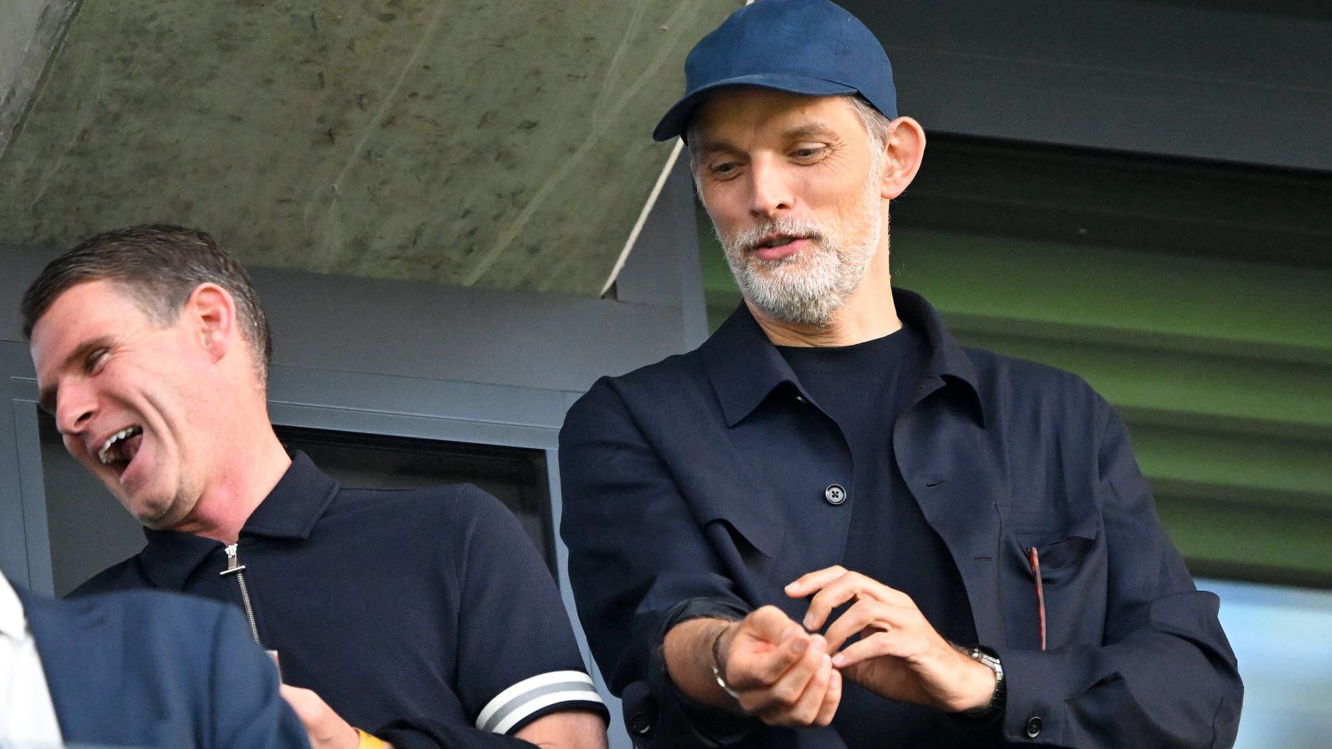 Thomas Tuchel (r.) mit Anthony Barry.
