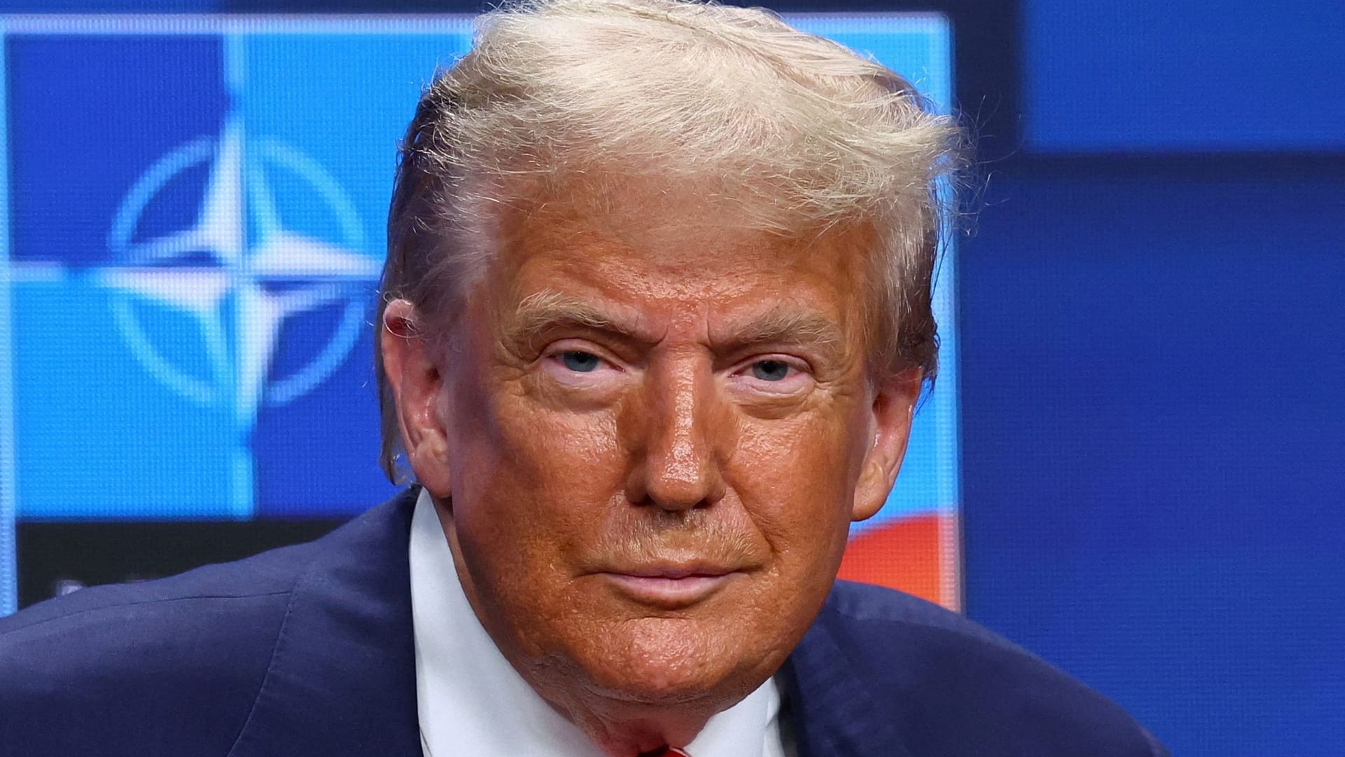 Donald Trump bei der Pressekonferenz zum Nato-Gipfel in Den Haag.
