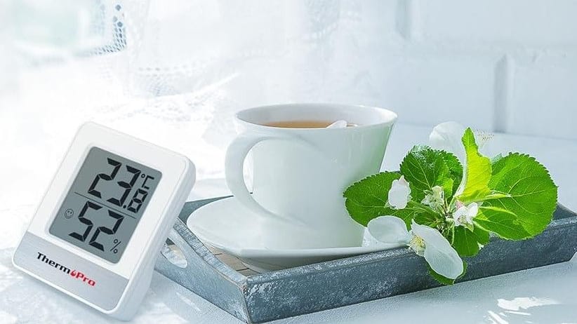 Das digitale Hygrometer von Thermopro zeigt unter anderem die Luftfeuchtigkeit an.