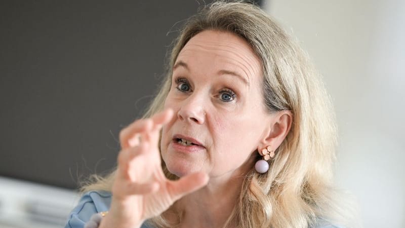 Sarah Wedl-Wilson (parteilos), Kultursenatorin in Berlin, bei einem Interview mit der Deutschen Presse-Agentur. Sarah Wedl-Wilson (parteilos), Kultursenatorin in Berlin, bei einem Interview mit der Deutschen Presse-Agentur.