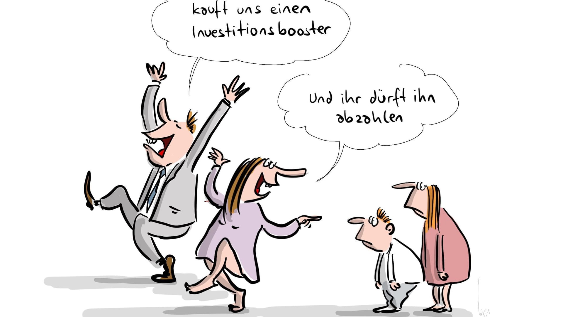 Alte nehmen, Junge geben.