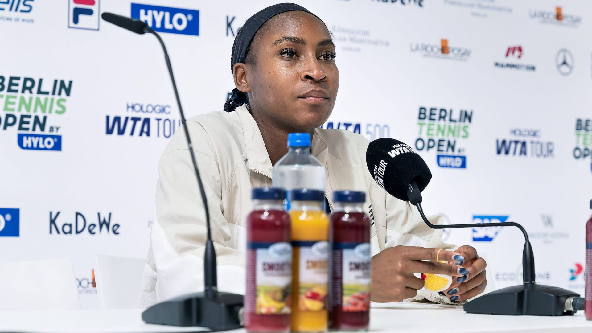 Gauff auf der Pressekonferenz bei den Berlin Tennis Open: Klare Worte.
