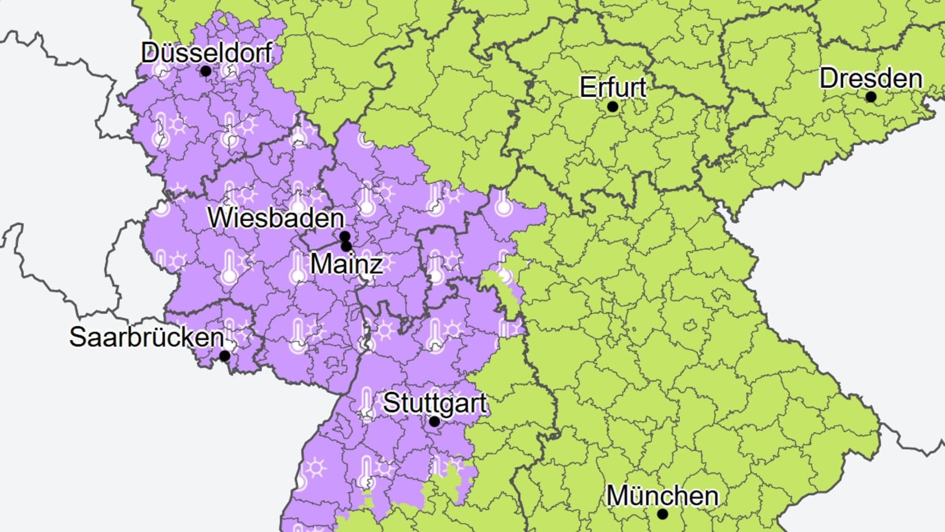 Bis zu 35 Grad: Im Westen und Südwesten wird es am Freitag schwülheiß.