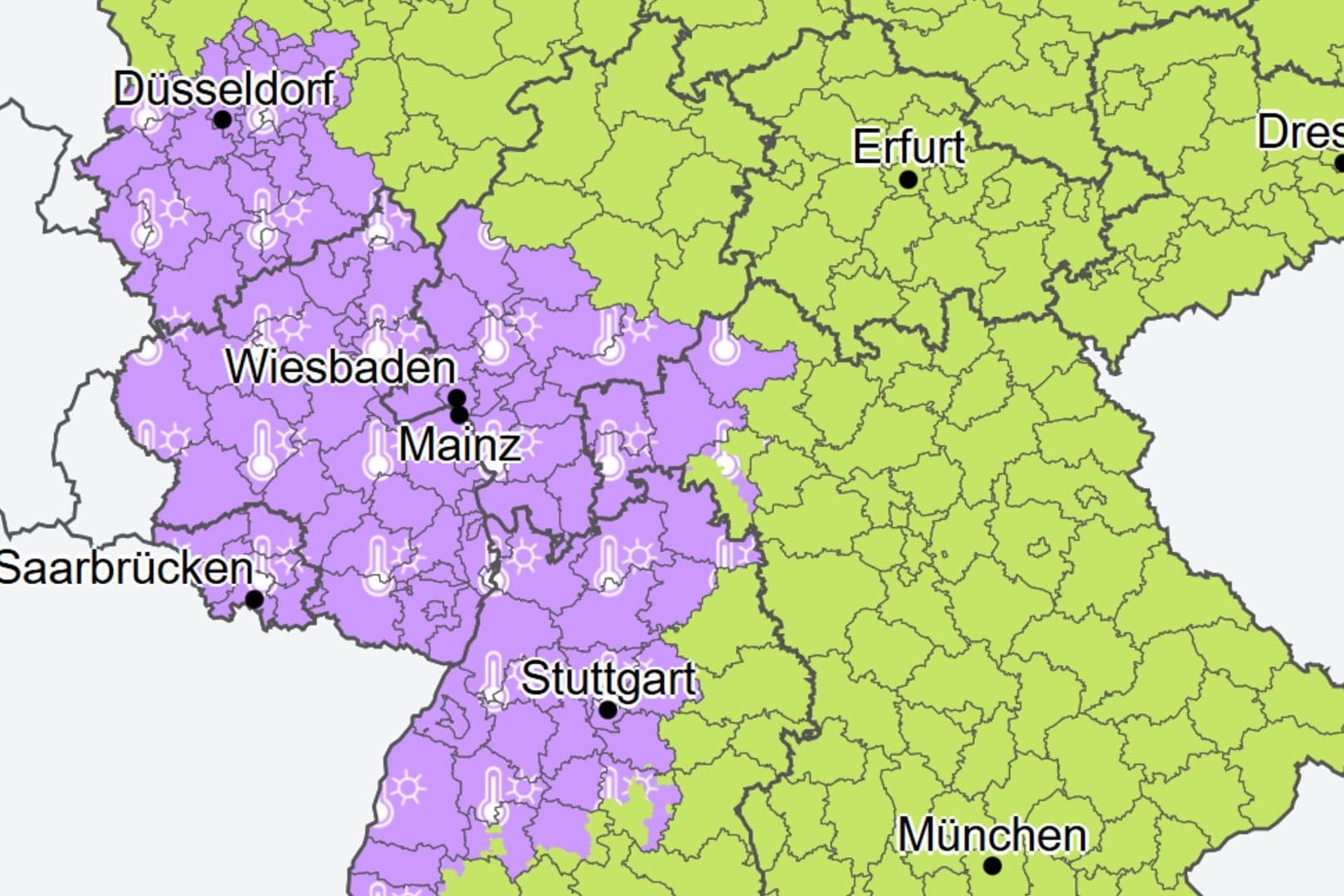 Bis zu 35 Grad: Im Westen und Südwesten wird es am Freitag schwülheiß.