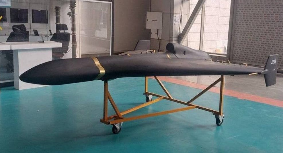 Dieses Foto soll eine russische Geran-3-Drohne zeigen: Sie unterscheidet sich von der Vorgängerversion vor allem durch einen deutlich schnelleren Antrieb.