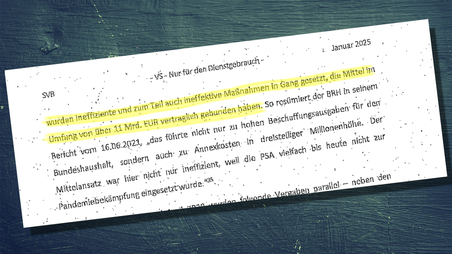 Ausschnitte aus dem Bericht der Sachverständigen Sudhof: "ineffiziente und zum Teil auch ineffektive Maßnahmen in Gang gesetzt, die Mittel im Umfang von 11 Mrd. EUR vertraglich gebunden haben."