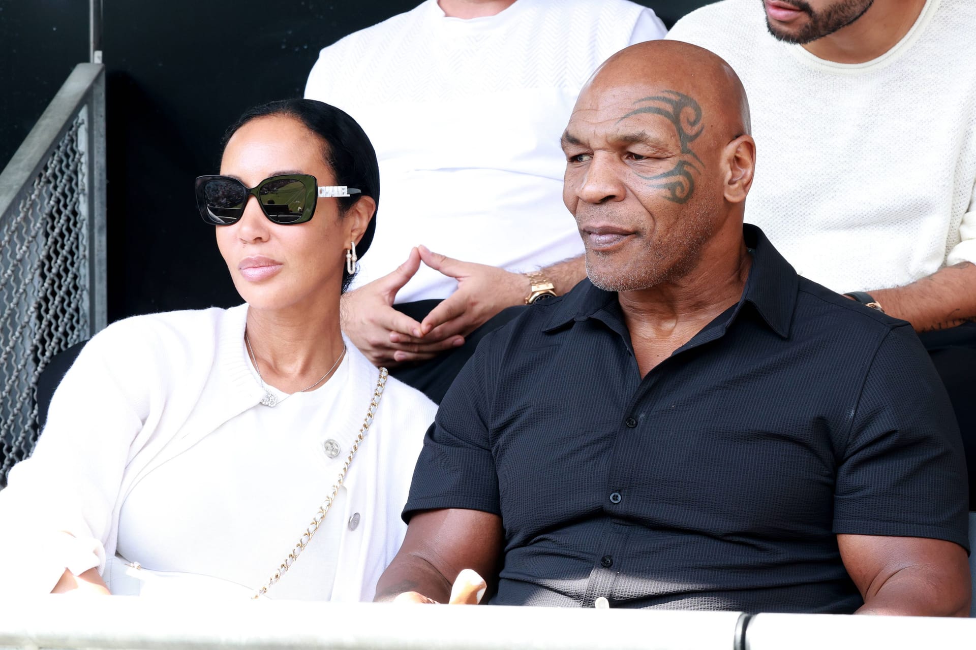 Mike Tyson in Berlin: Der Ex-Boxer schaute sich ein Tennis-Match an.