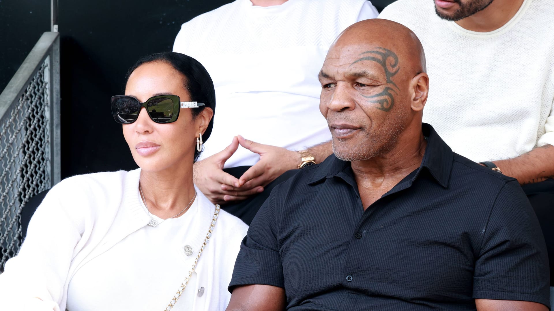 Mike Tyson in Berlin: Der Ex-Boxer schaute sich ein Tennis-Match an.