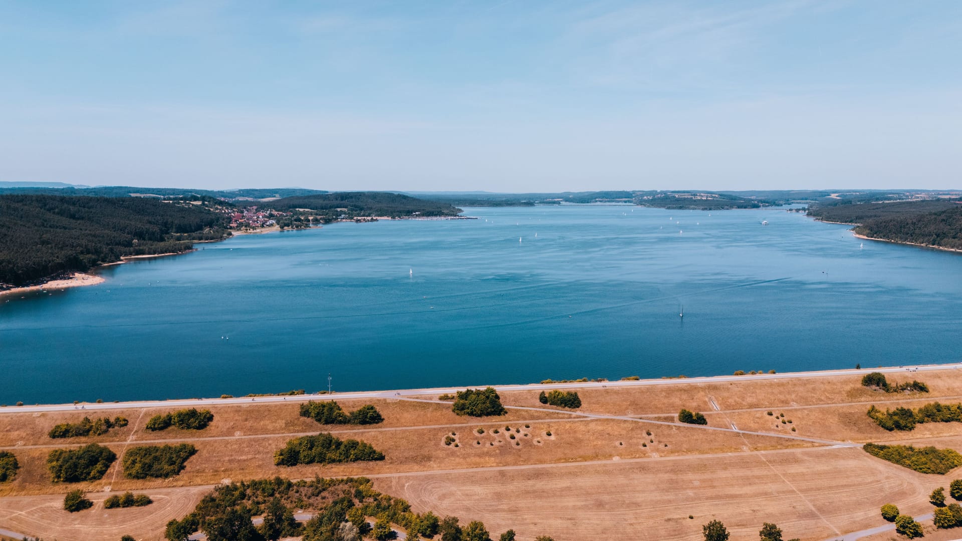 Der Große Brombachsee: Der See gilt als beliebtes Ausflugsziel.