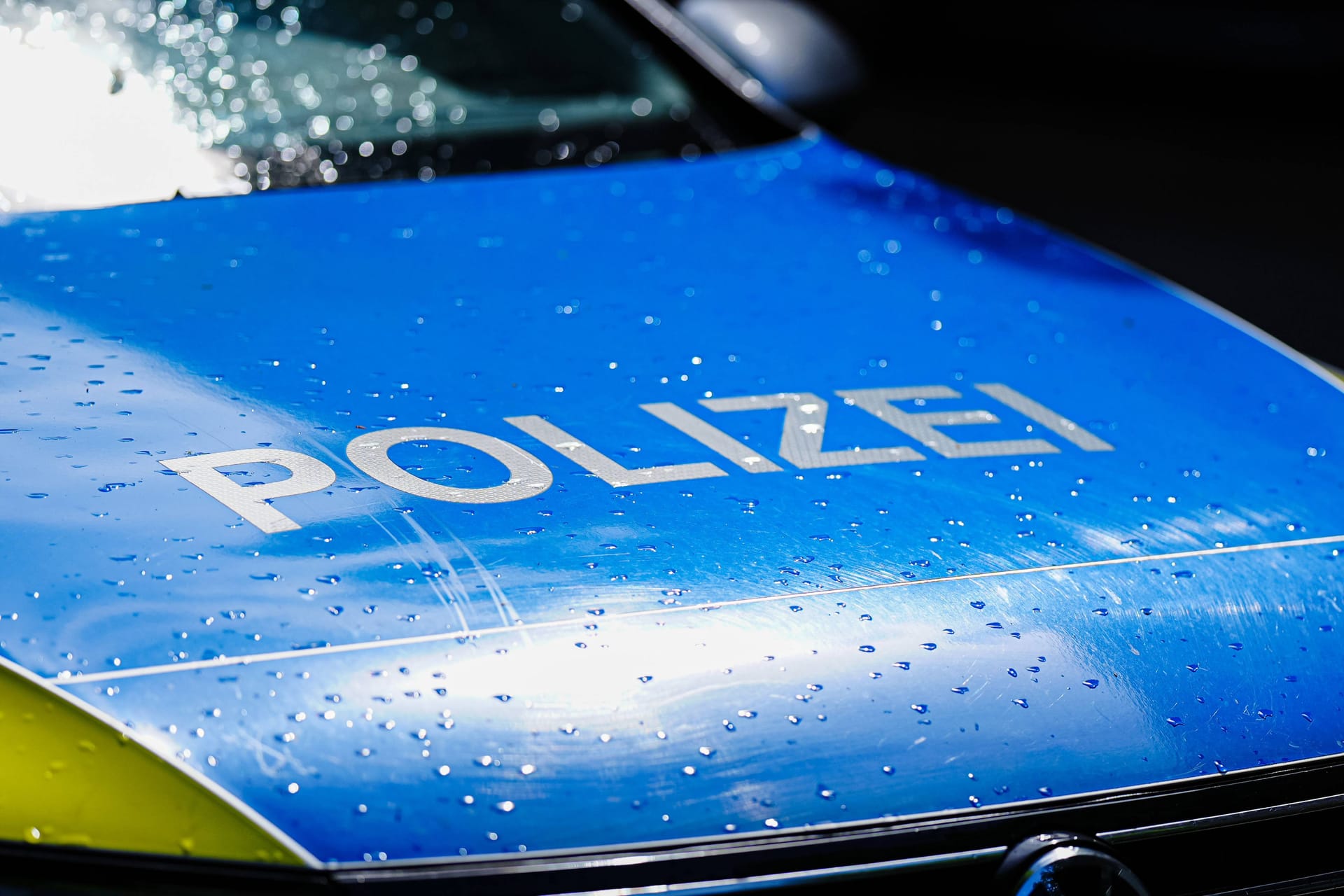 Schriftzug "Polizei" auf Streifenwagen (Symbolbild): Der Unfallverursacher wurde nach seiner Flucht verletzt aufgegriffen.