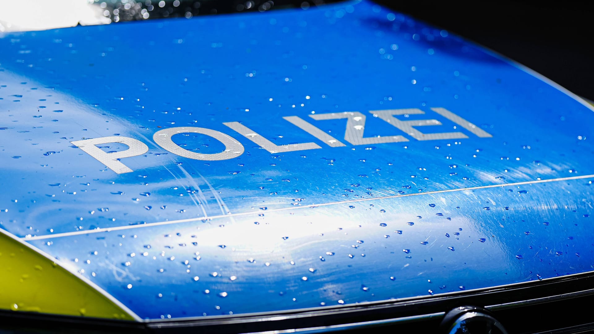 Schriftzug "Polizei" auf Streifenwagen (Symbolbild): Der Unfallverursacher wurde nach seiner Flucht verletzt aufgegriffen. Schriftzug "Polizei" auf Streifenwagen (Symbolbild): Der Unfallverursacher wurde nach seiner Flucht verletzt aufgegriffen.