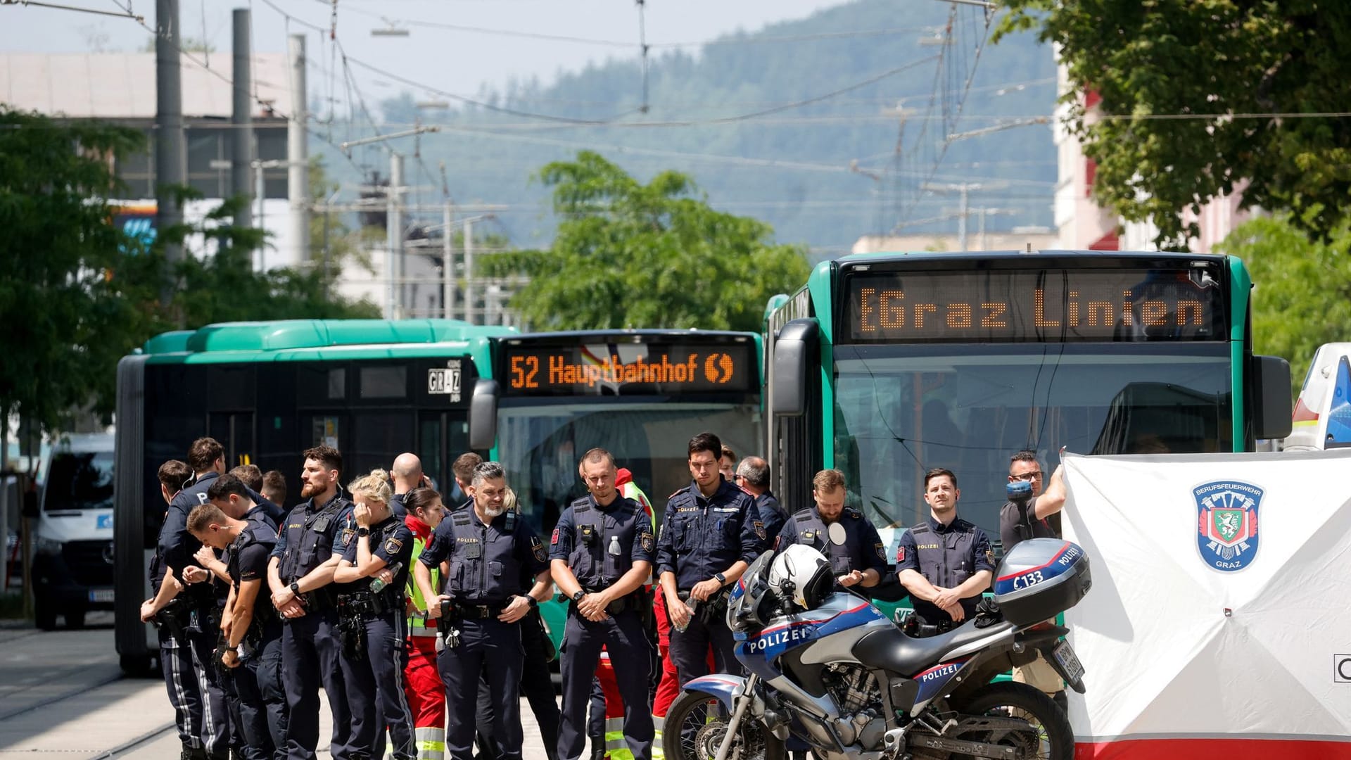 Ermittlungen nach der Amoktat in Graz.