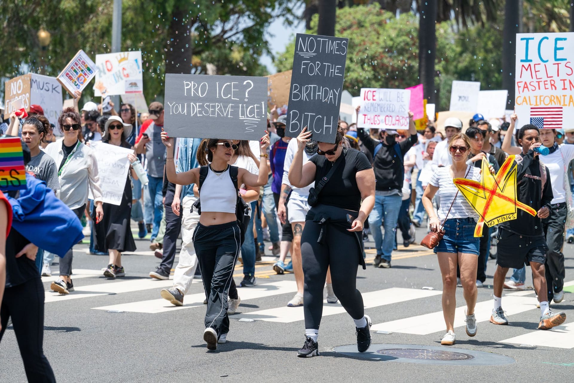 "No Kings"-Proteste in Kalifornien