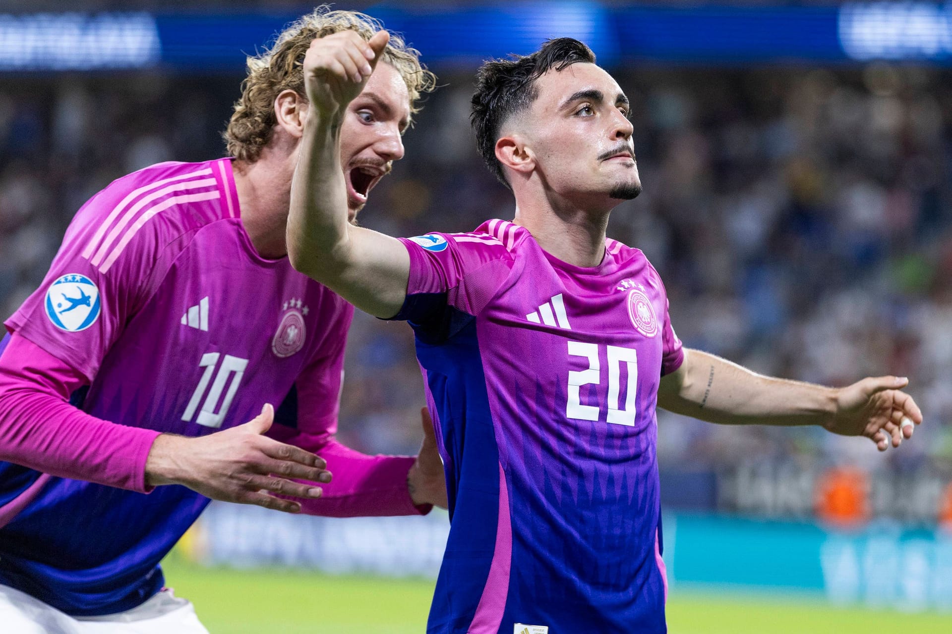 Nick Woltemade (l.) und Paul Nebel: Sieht man sie bald regelmäßig für die A-Nationalelf spielen?