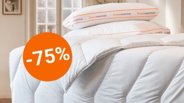 Jetzt bei Aldi 75 Prozent günstiger: die Bettdecke von Emma Essential, für Ihren erholsamen Schlaf.