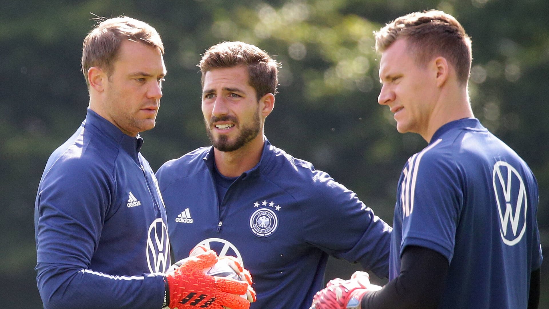 Manuel Neuer, Kevin Trapp und Bernd Leno (v. l. n. r.): Im DFB-Team gab es lange nur eine Nummer eins.