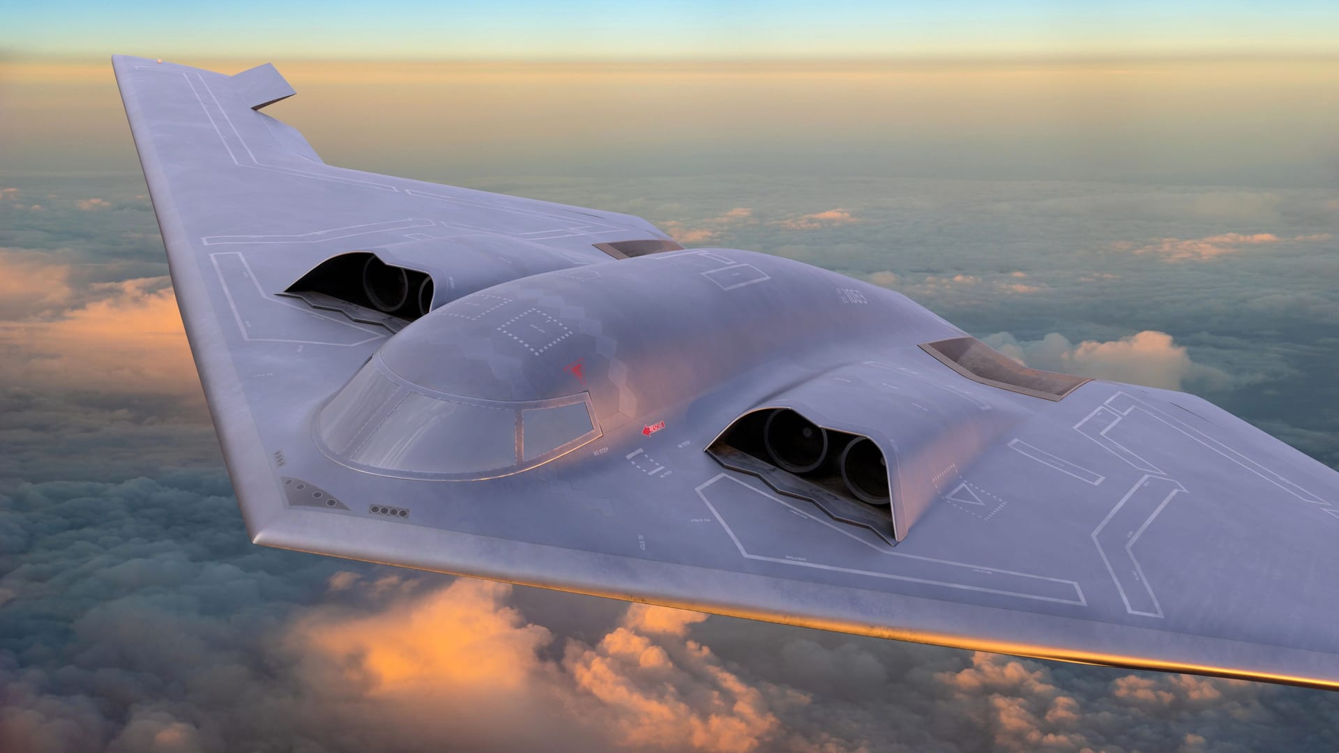 Northrop B-2 Spirit - American strategic bomber with reduced detectability built in a flying wing layout