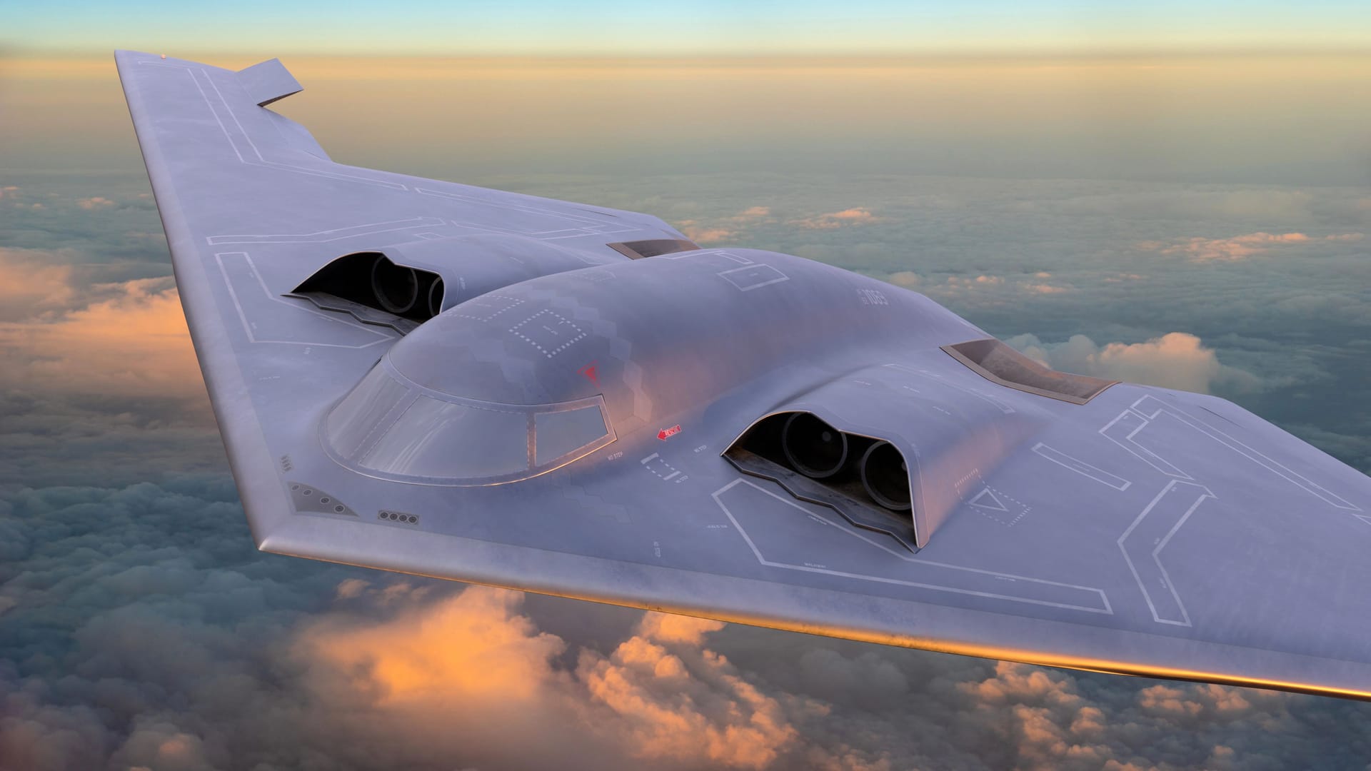 Northrop B-2 Spirit - American strategic bomber with reduced detectability built in a flying wing layout