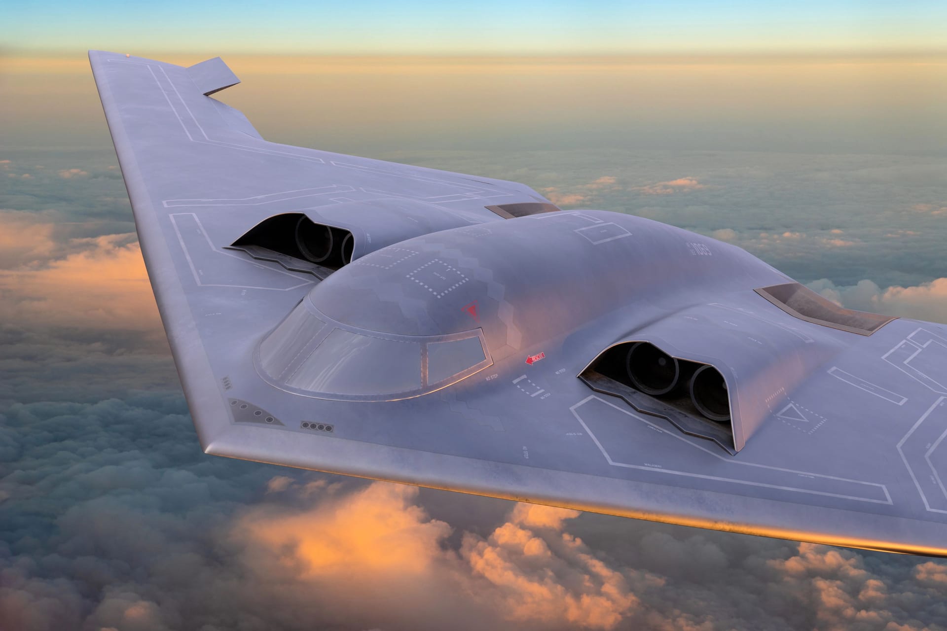 Northrop B-2 Spirit - American strategic bomber with reduced detectability built in a flying wing layout
