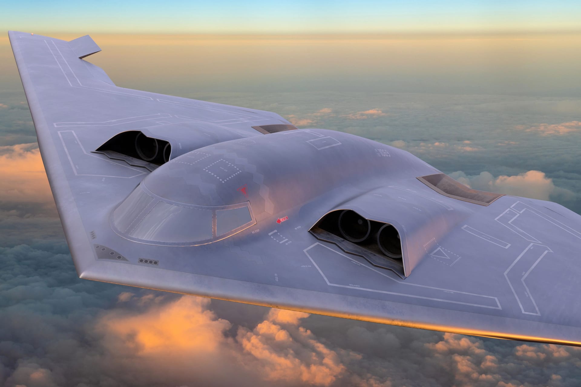 Northrop B-2 Spirit - American strategic bomber with reduced detectability built in a flying wing layout