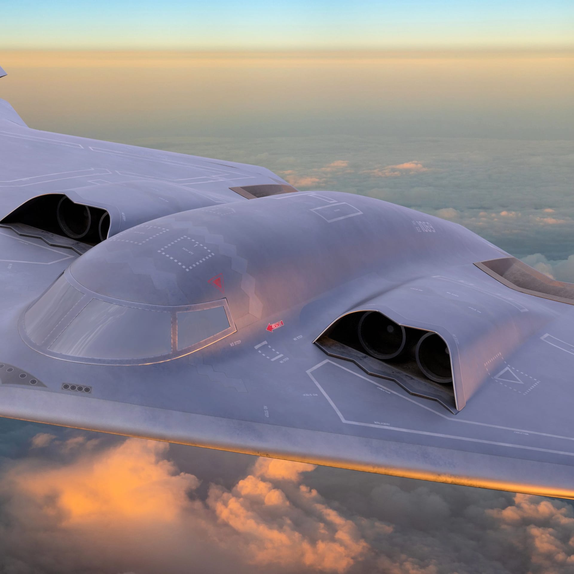 Northrop B-2 Spirit - American strategic bomber with reduced detectability built in a flying wing layout