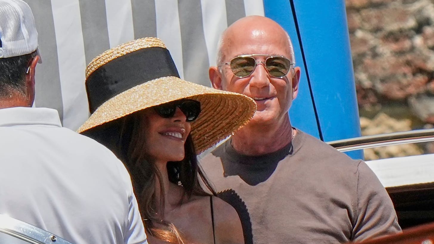Lauren Sánchez Bezos und Jeff Bezos: Das Paar gab sich am Freitagabend das Jawort.