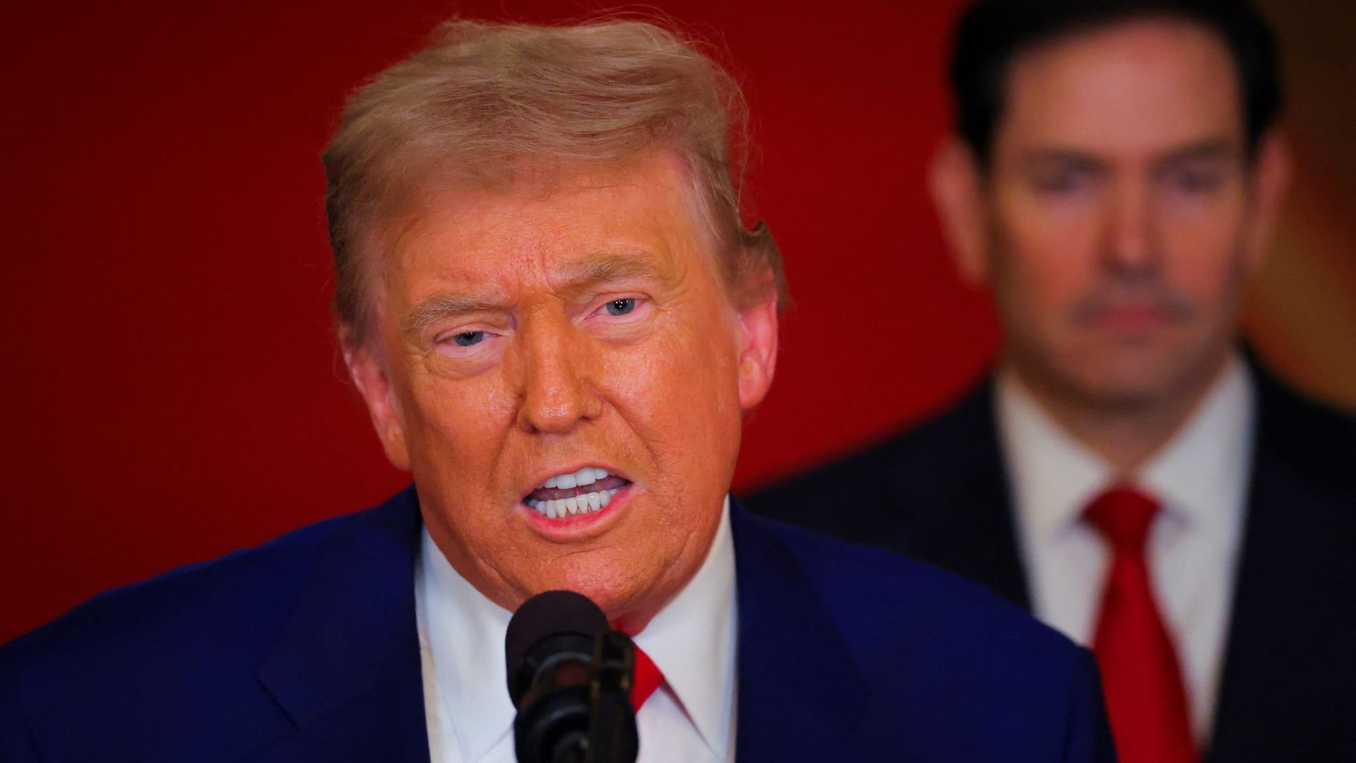U.S. President Donald Trump delivers an address to the nation at the White House in Washington, following U.S. strikes on Iran's nuclear facilities