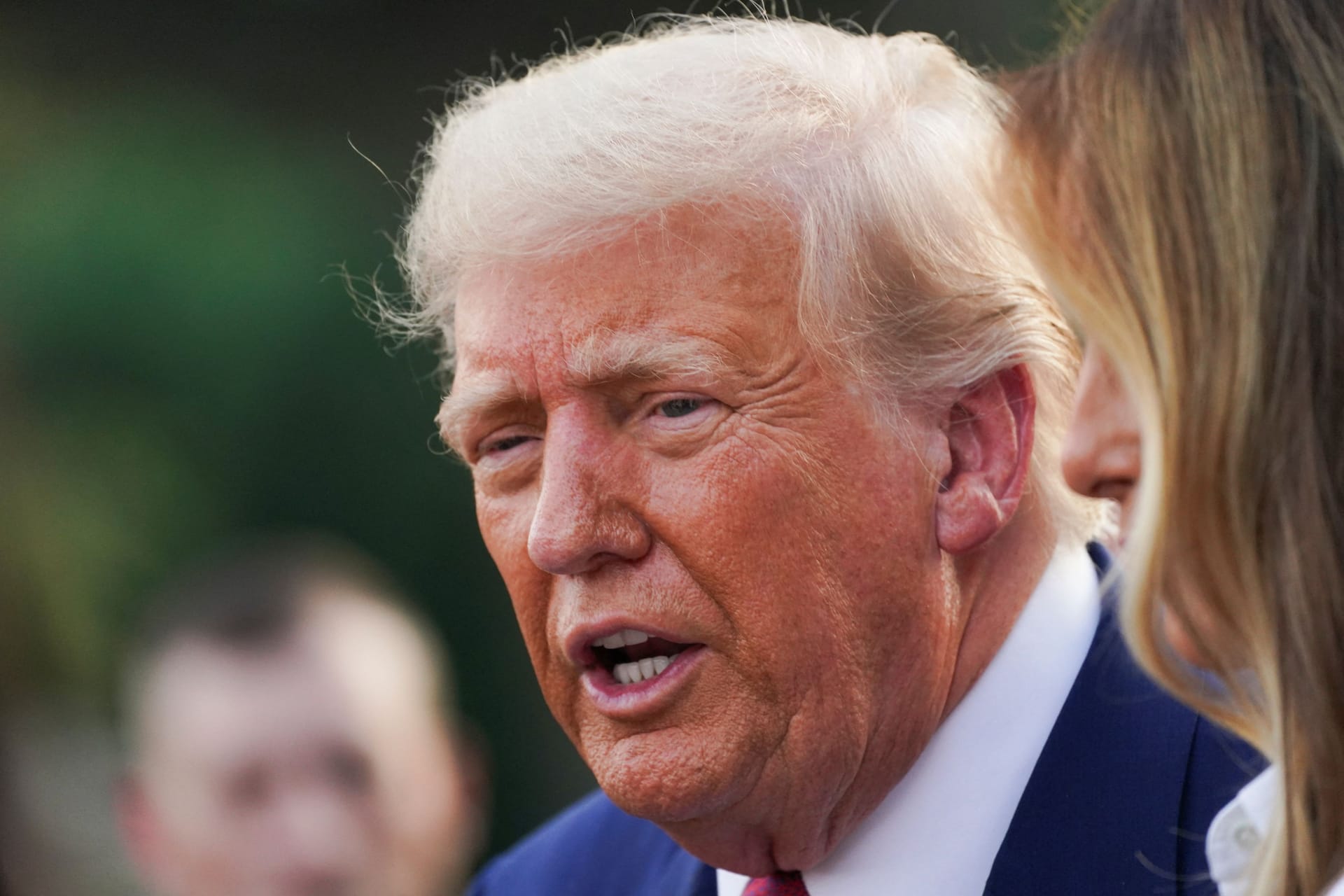 US-Präsident Donald Trump im Garten des Weißen Hauses.