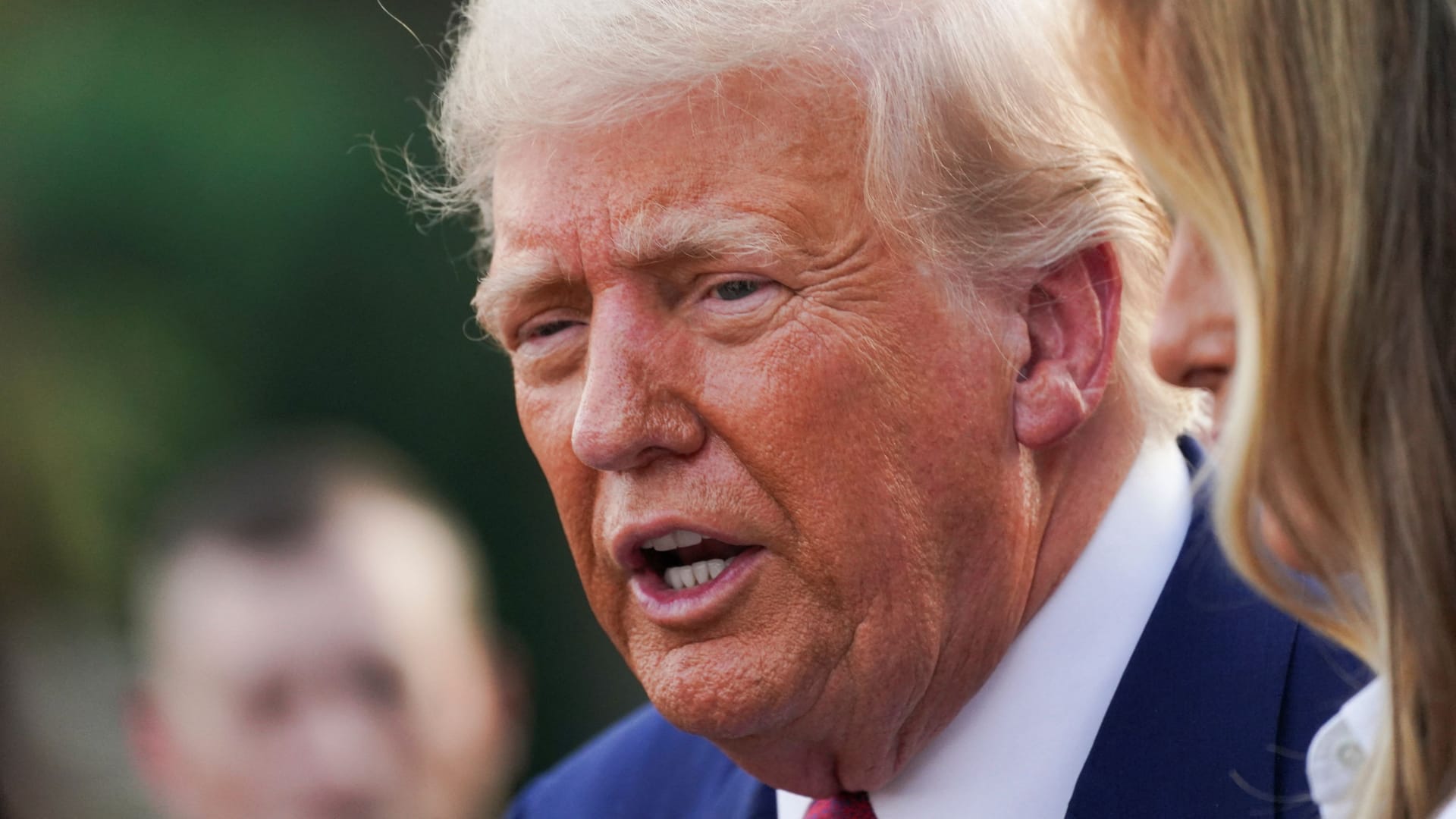 US-Präsident Donald Trump im Garten des Weißen Hauses.
